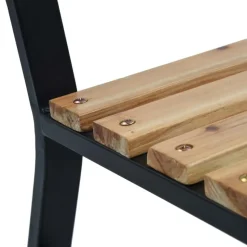 vidaXL - Tuinbank - Zwart - Hout