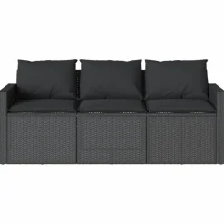 vidaXL - Tuinbank - Zwart - Poly rattan