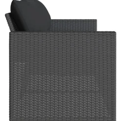 vidaXL - Tuinbank - Zwart - Poly rattan