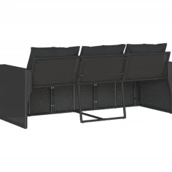 vidaXL - Tuinbank - Zwart - Poly rattan