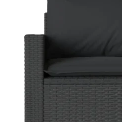 vidaXL - Tuinbank - Zwart - Poly rattan