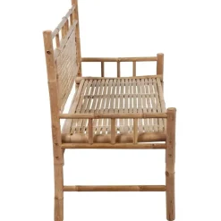 vidaXL - Tuinbank - Zwart - Bamboe - 120 cm - Met kussen