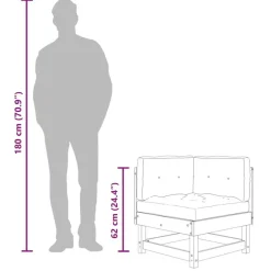 vidaXL - Tuinbank - Zwart - Grenenhout
