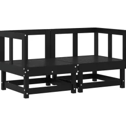 vidaXL - Tuinbank - Zwart - Grenenhout