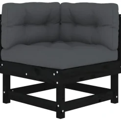 vidaXL - Tuinbank - Zwart - Grenenhout