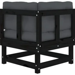vidaXL - Tuinbank - Zwart - Grenenhout