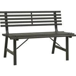 vidaXL - Tuinbank - Zwart - Staal - 110 cm