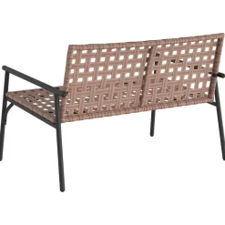 vidaXL - Tuinbank - Zwart - Poly Rattan - 113x79x75 cm