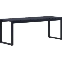 vidaXL - Tuinbank - Zwart - PS-plaat- 120.5 cm