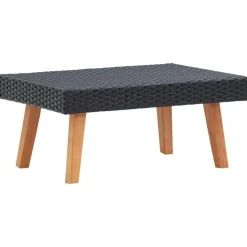 vidaXL - Tuinbank - Zwart - Poly rattan