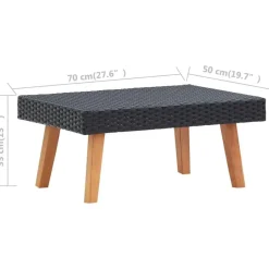 vidaXL - Tuinbank - Zwart - Poly rattan