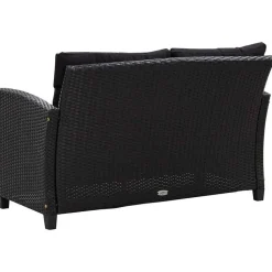 vidaXL - Tuinbank - Zwart - Poly rattan