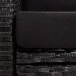 vidaXL - Tuinbank - Zwart - Poly rattan