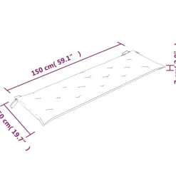 vidaXL - Tuinbank Batavia met grijs kussen - Teakhout - 150x51.5x84 cm