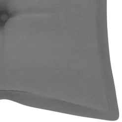 vidaXL - Tuinbank inklapbaar met grijs kussen - bamboe - 118x38x45 cm