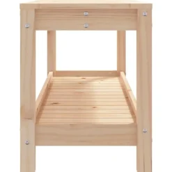 vidaXL - Tuinbank met opbergruimte - Naturel - Massief grenenhout - 108x35x45 cm