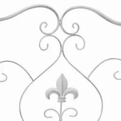 vidaXL - Tuinbank met sprankelend ontwerp - Wit - Staal - 104x54x93 cm