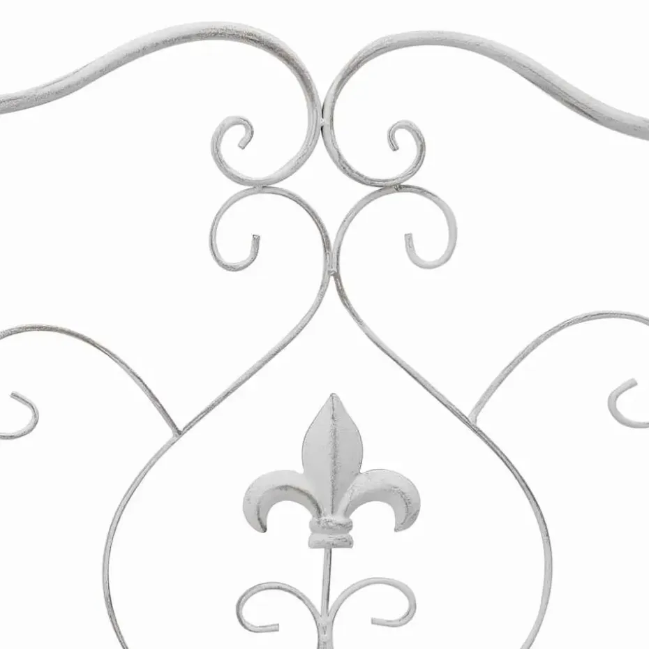 vidaXL - Tuinbank met sprankelend ontwerp - Wit - Staal - 104x54x93 cm