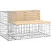 vidaXL - Tuinbank schanskorfontwerp - Massief grenenhout - 122x71x65,5 cm