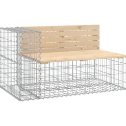 vidaXL - Tuinbank schanskorfontwerp - Massief grenenhout - 122x71x65,5 cm