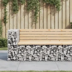 vidaXL - Tuinbank schanskorfontwerp - Massief grenenhout - 122x71x65,5 cm