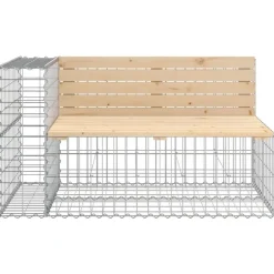 vidaXL - Tuinbank schanskorfontwerp - Massief grenenhout - 122x71x65,5 cm