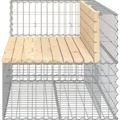 vidaXL - Tuinbank schanskorfontwerp - Massief grenenhout - 122x71x65,5 cm