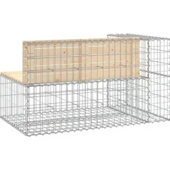 vidaXL - Tuinbank schanskorfontwerp - Massief grenenhout - 122x71x65,5 cm