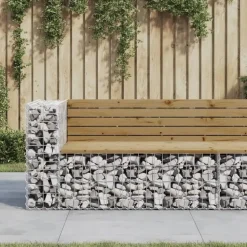 vidaXL - Tuinbank schanskorfontwerp - Geïmpregneerd grenenhout - 122x71x65,5 cm