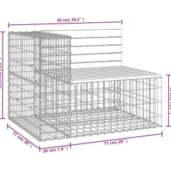 vidaXL - Tuinbank schanskorfontwerp - Massief douglashout - 92x71x65,5 cm