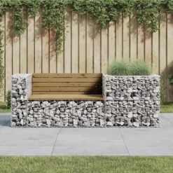 vidaXL - Tuinbank schanskorfontwerp - Geïmpregneerd grenenhout - 192x71x65,5 cm