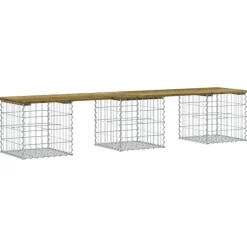 vidaXL - Tuinbank schanskorfontwerp - Geïmpregneerd grenenhout - 203x44x42 cm