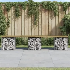 vidaXL - Tuinbank schanskorfontwerp - Geïmpregneerd grenenhout - 203x44x42 cm