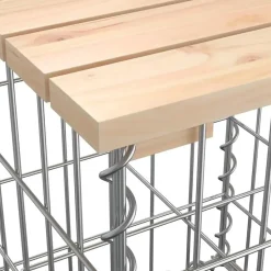 vidaXL - Tuinbank schanskorfontwerp - Massief grenenhout - 192x71x65,5 cm