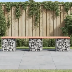 vidaXL - Tuinbank schanskorfontwerp - Massief douglashout - 203x44x42 cm