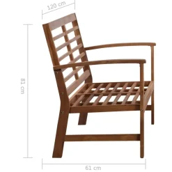 vidaXL - Tuinbank Set - Bruin - Hout