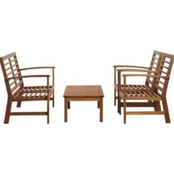 vidaXL - Tuinbank Set - Bruin - Hout