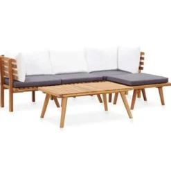 vidaXL - Tuinbank Set - Bruin - Acaciahout