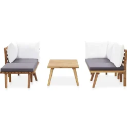 vidaXL - Tuinbank Set - Bruin - Acaciahout