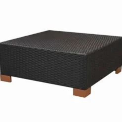 vidaXL - Tuinbank Set - Zwart - Poly rattan