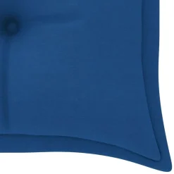 vidaXL - Tuinbank stapelbaar met blauw kussen - Teakhout - 159x57.5x90 cm