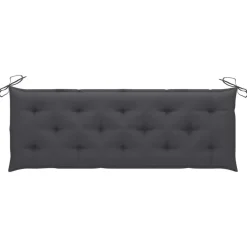 vidaXL - Tuinbank stapelbaar met antraciet kussen - Teakhout - 159x57.5x90 cm