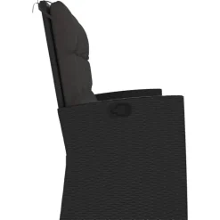 vidaXL - Tuinbank Verstelbare met kussens - Zwart - poly rattan - 173x62x95 cm