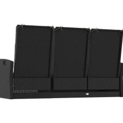 vidaXL - Tuinbank Verstelbare met kussens - Zwart - poly rattan - 173x62x95 cm