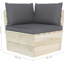 vidaXL - Tuinbank 2-zits - Antraciet - Met kussens