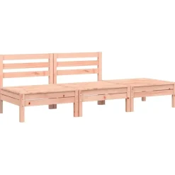 vidaXL - Tuinbank 2-zits - Bruin - Hout - Met kussens en voetenbank