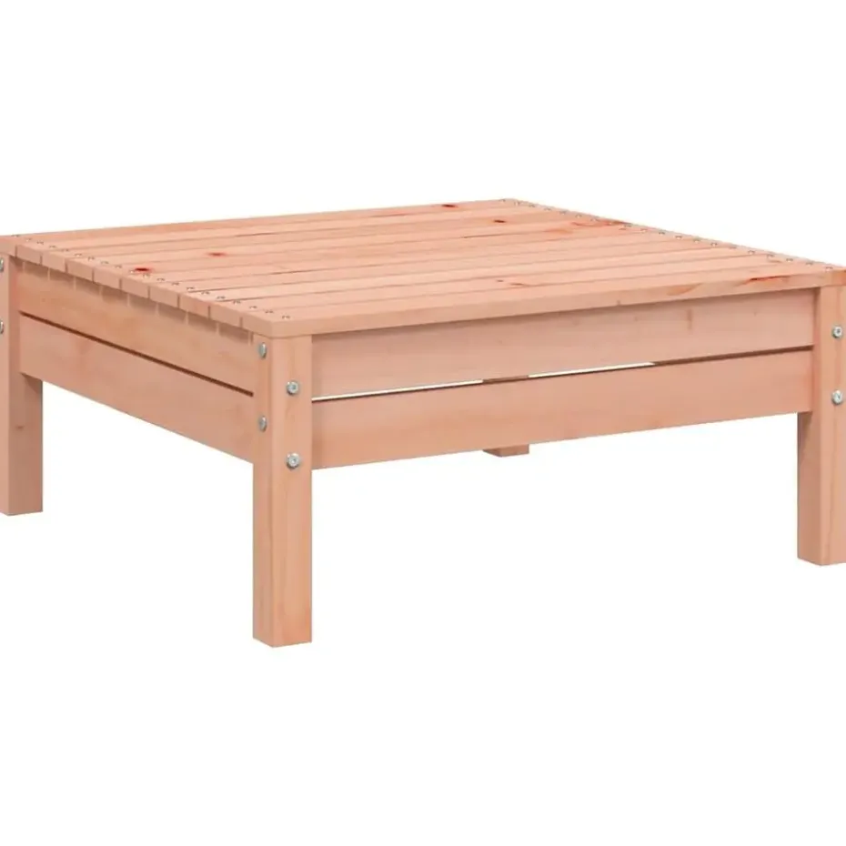 vidaXL - Tuinbank 2-zits - Bruin - Hout - Met kussens en voetenbank