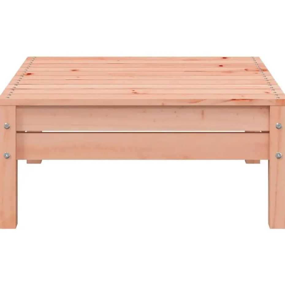 vidaXL - Tuinbank 2-zits - Bruin - Hout - Met kussens en voetenbank