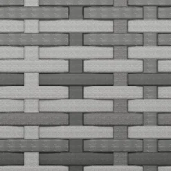 vidaXL - Tuinbank 3-zits - Grijs - Poly rattan - Met kussens