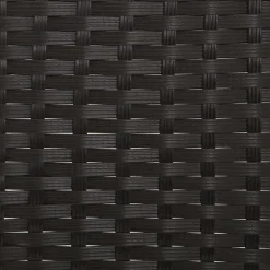 vidaXL - Tuinbank 2-zits - Zwart - Poly rattan - Met zwart kussens